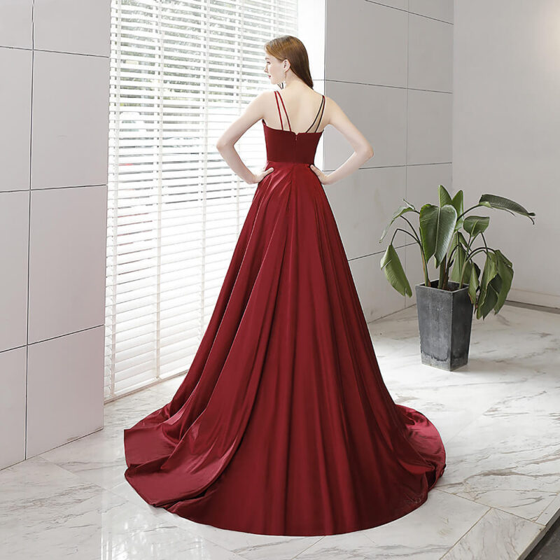 Robe de Bal Rouge Brillante
