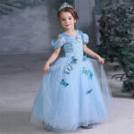 Robe de princesse bleue Papillons