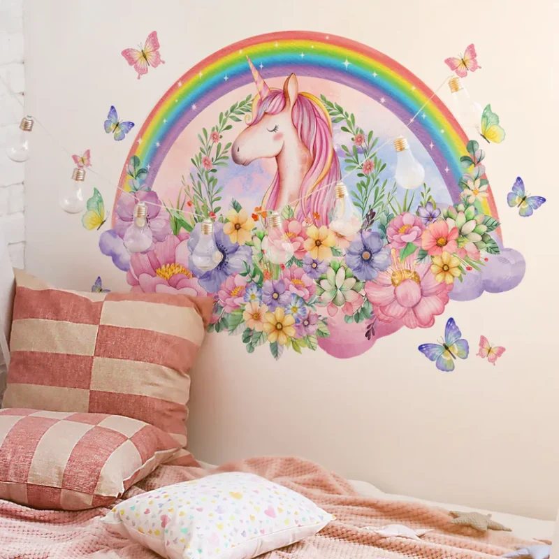 Stickers Licorne Arc en Ciel