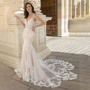 Robe de mariee princesse bretelle