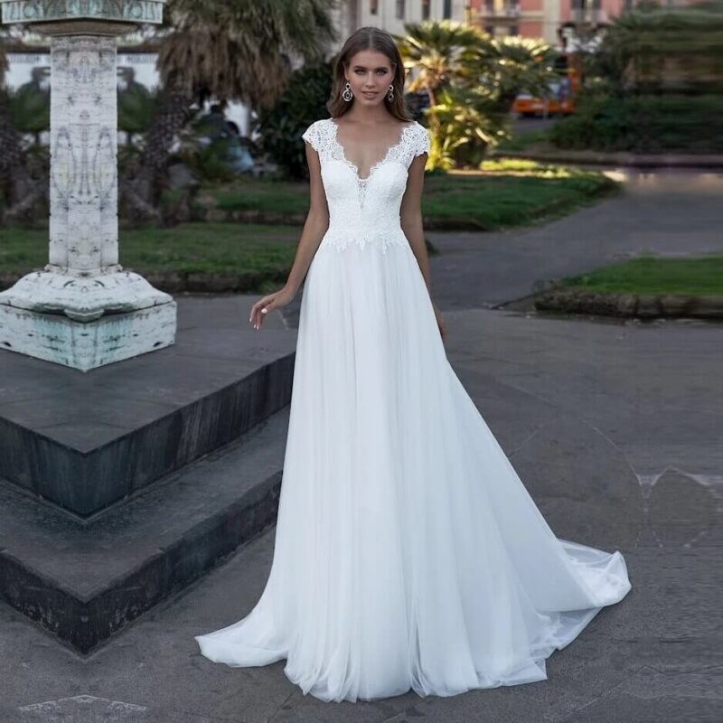 Robe de princesse mariage avec traine