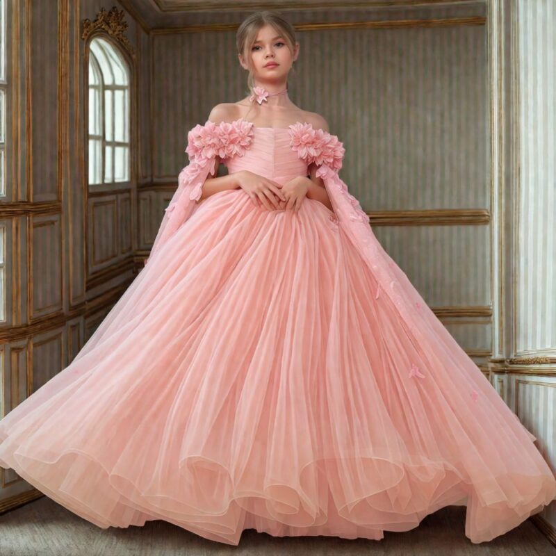 Robe tulle demoiselle d&rsquo;honneur fille