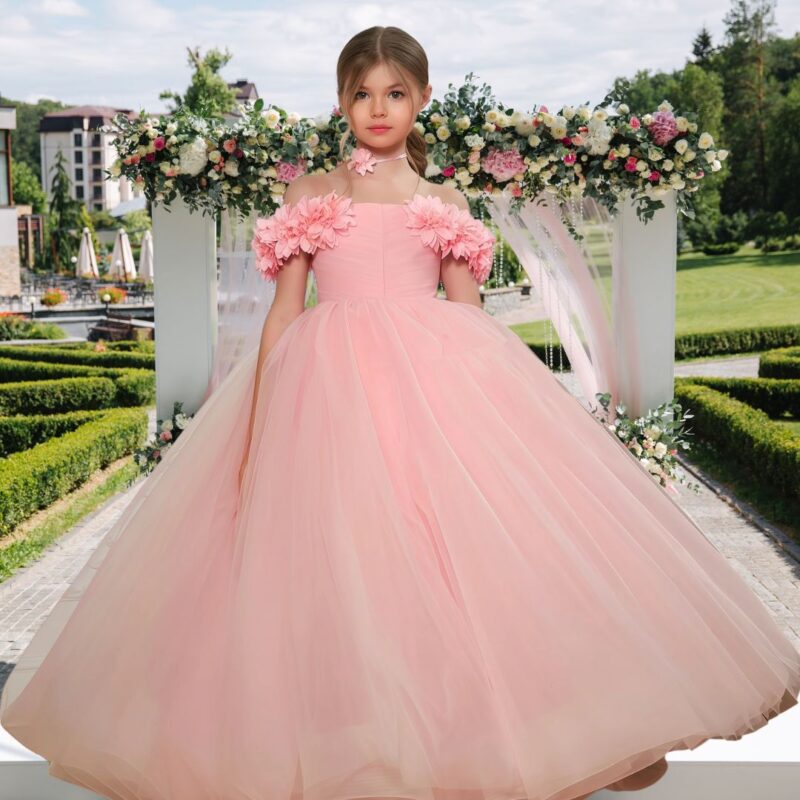 Robe tulle demoiselle d&rsquo;honneur fille