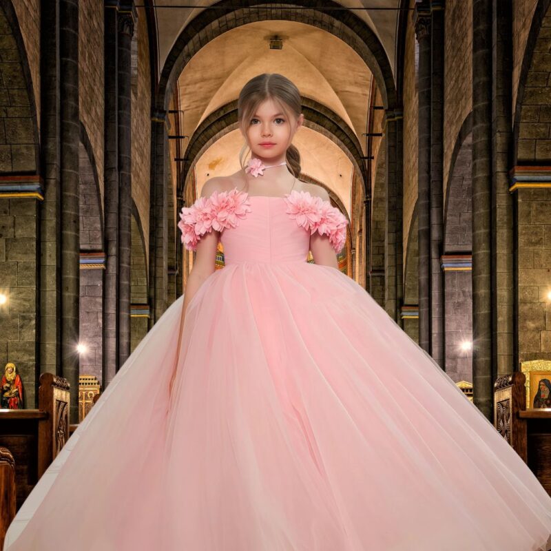 Robe tulle demoiselle d&rsquo;honneur fille