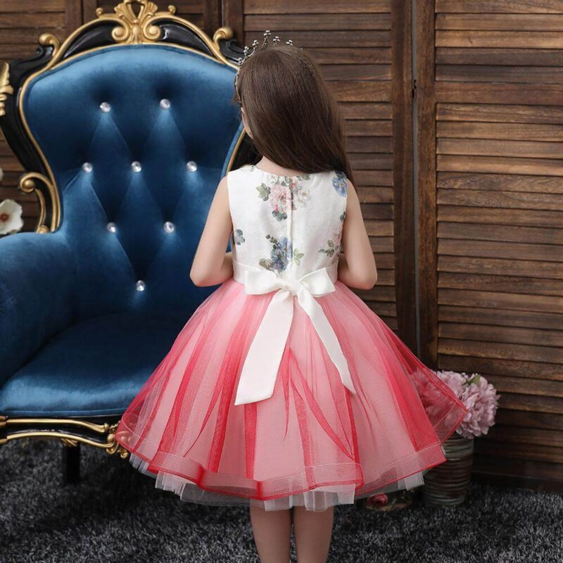 Robe de Princesse Rose pour Petite Fille