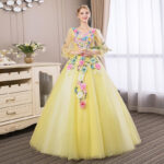 Robe de princesse femme manches