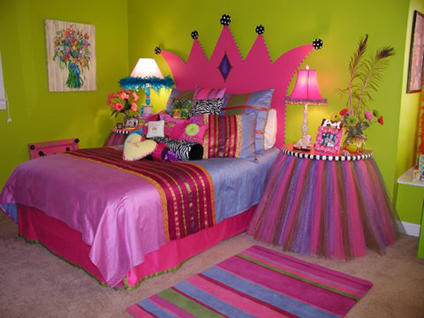 chambre princesse rose vif